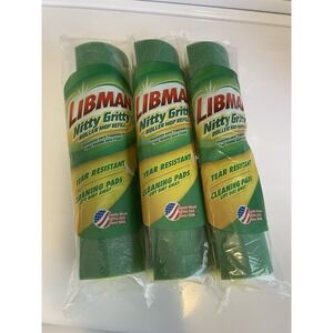 LOT Of (3) Libman Nitty Gritty Roller Mop Refill Tear Resistant Mop Heads 02011